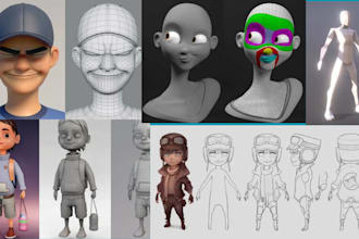 design unique 2d game characters, animations, and nfts oc furry character sheet