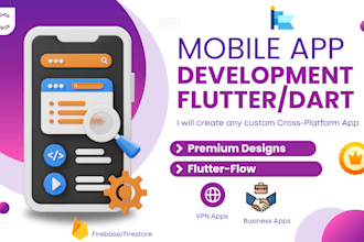 develop custom flutter apps including VPN and business solutions