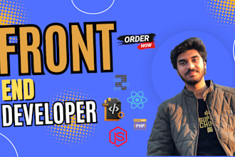 do front end web development using react and javascript