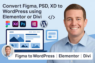 convert figma to wordpress PSD to wordpress, xd to divi elementor wordpress