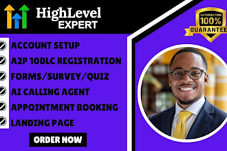 setup a2p 10dlc registration ai calling agent ghl crm saas ghl chatbot ghlexpert