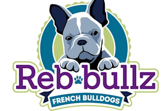 design french bulldog breeder logo