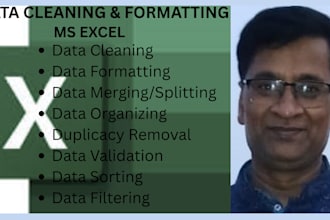 clean, format, merge, split, analyse excel data