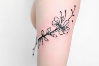 create minimal line art tattoo