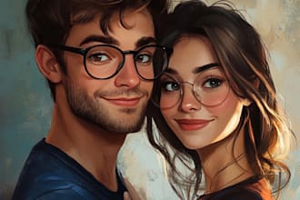 draw cute disney cartoon portrait