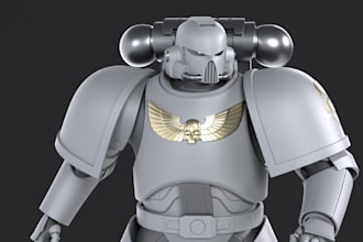 create  high detailed 3d printing and warhammer 40k for tabletop and display