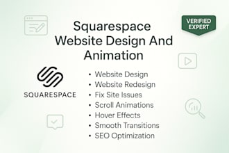 design redesign fix 3d animated squarespace website seo animation scroll hover