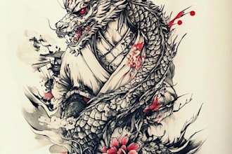 do a personalized japanese style tattoo design