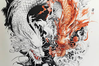 design a tattoo in japanese style