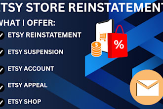 reinstate your suspended etsy account or shop
