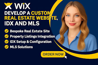 develop a custom real estate website with idx and mls in wix