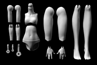 3d articulated model 3d printing 3d action figure 3d sculpting 3d toy 3d bjd stl
