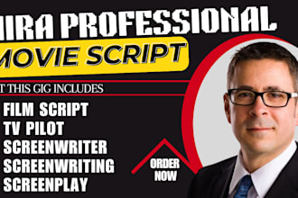 write movie script, screenwriting,  turn novel into TV series, screenplay, film