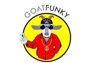 design colorful small family farm goat logo