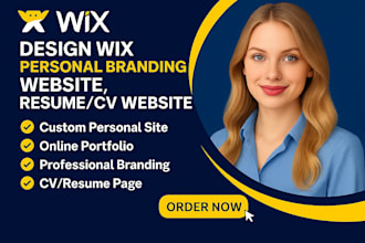 create wix personal branding website resume cv website