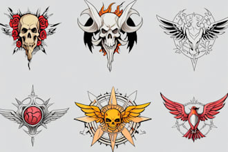 create awesome old school tattoo style design