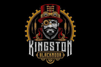 make awesome steampunk logo for clothing brand