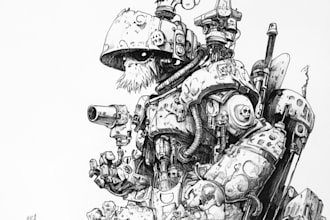 create a warhammer 40k illustration