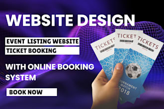 do event listing and ticket selling website with online booking