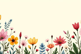 draw botanical illustrations of plants and flowers