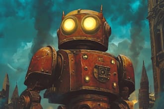 make a warhammer illustration based on your description