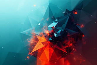 create abstract geometric digital art