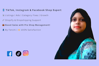 manage tiktok instagram facebook and shopify shops with listings ads  fixes