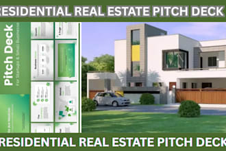 design an investor ready UK USA ca asia residential real estate pitch deck PPT