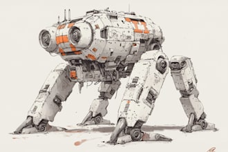 draw a warhammer 40k character art for your project