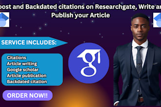 boost and backdated citations on researchgate, write and publish your article