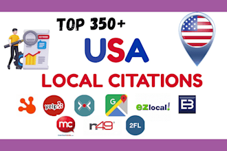 do 350 best USA local citations and backlinks listing