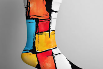 design custom art and patterned socks for you