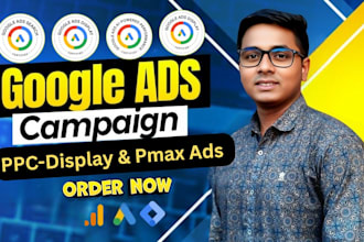 setup and manage google ads adwords ppc campaign, search, pmax, display ads