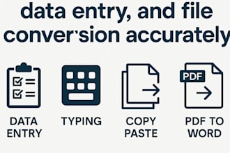 do fast typing, data entry, and file conversion accurately