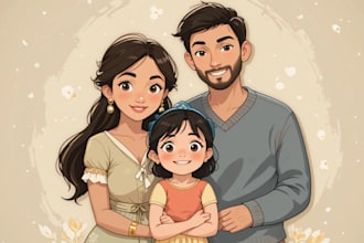 do a design a disney family portrait