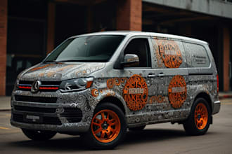 design an awesome car, van, and any vehicle wrap design