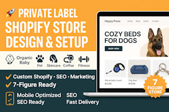 design private label supplement shopify dropshipping store, coffee shopify store