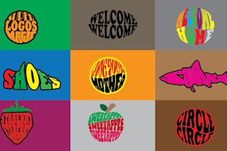 draw unique typography hand lettering logo in streetwear and circle design