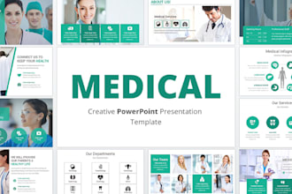 design medical, healthcare, or nutrition powerpoint presentation slides