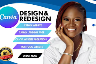 build canva website design landing page website design