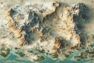 design a fantasy map illustration