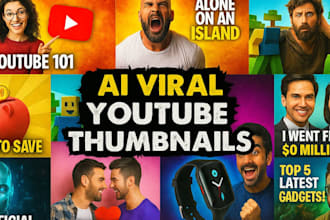 create great stunning, amazing, realistic ai generated youtube thumbnail design