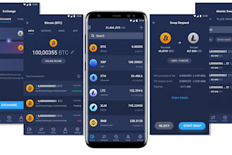 develop cryptocurrency wallet app, crypto exchange app, blockchain wallet app