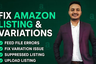 do amazon bulk listing with feed file and SEO optimized content