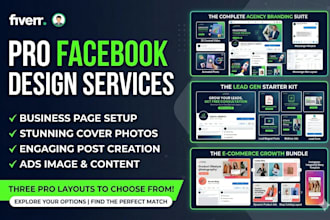 create professional facebook posts, cover and business page