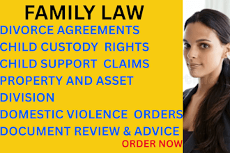 be your lawyer for child custody or divorce paperwork