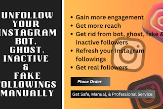 unfollow instagram ghost and fake followings manually