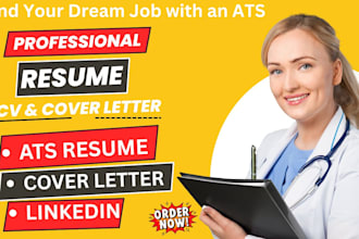write an ats optimized healthcare, nursing, or medical resume and cover letter