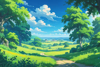 do anime, game, and visual novel background painting