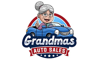design grandmas auto sales logo